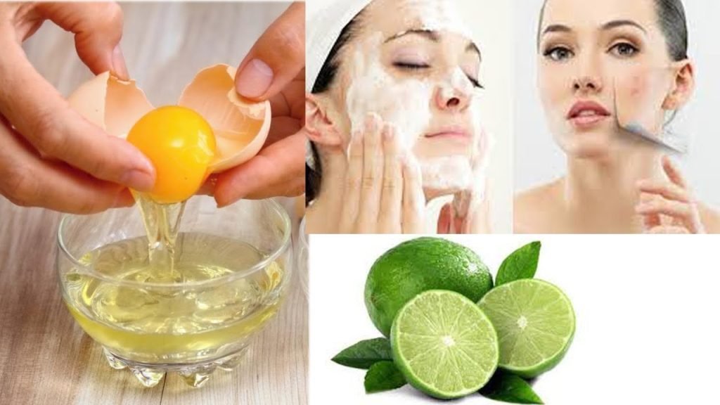 ماسك الوجه البيض والليمون في ازالة الرؤوس السوداء