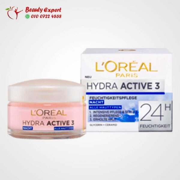 L'oreal Paris hydra active 3 night cream long lasting moisturizer - 50 ml - Image 4