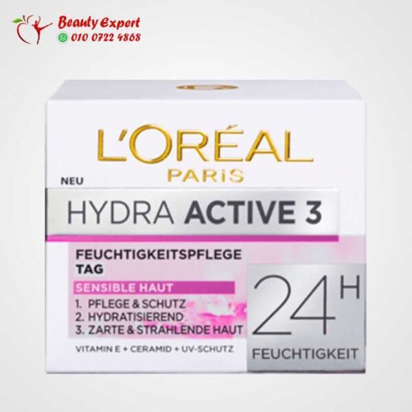 Loreal paris hydra active 3 day cream for sensitive and dry skin - Image 2