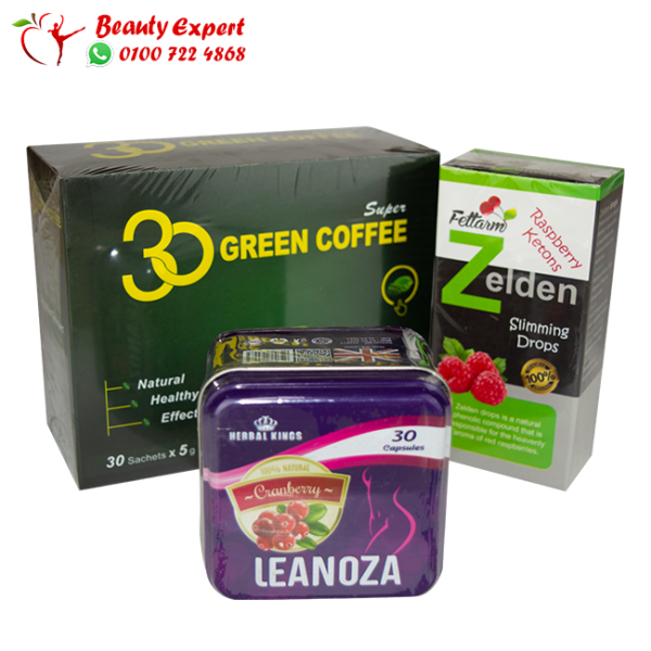 كورس برشام لينوزا للتخسيس leanoza مع نقط زيلدن للتخسيس واعشاب سوبر جرين كوفي الأصلي كورس برشام لينوزا للتخسيس leanoza