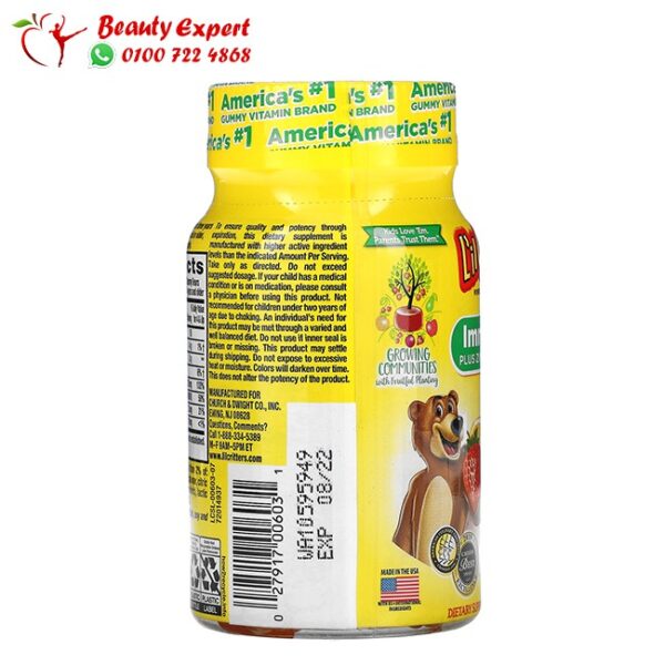 ملتي فيتامين l il critters للاطفال Little critters vitamin c with zinc for kids - Image 2