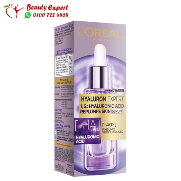 سيروم هيالورونيك اسيد لوريال L'Oreal Paris Hyaluron Expert Serum (1) سيروم هيالورونيك اسيد لوريال - L'Oreal Paris Hyaluron Expert Serum with Hyaluronic Acid 30 ml