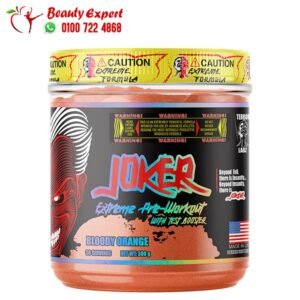 JOKER Best High Stim Pre Workout with Test Booster for Men 30 servings bloody orange 300g