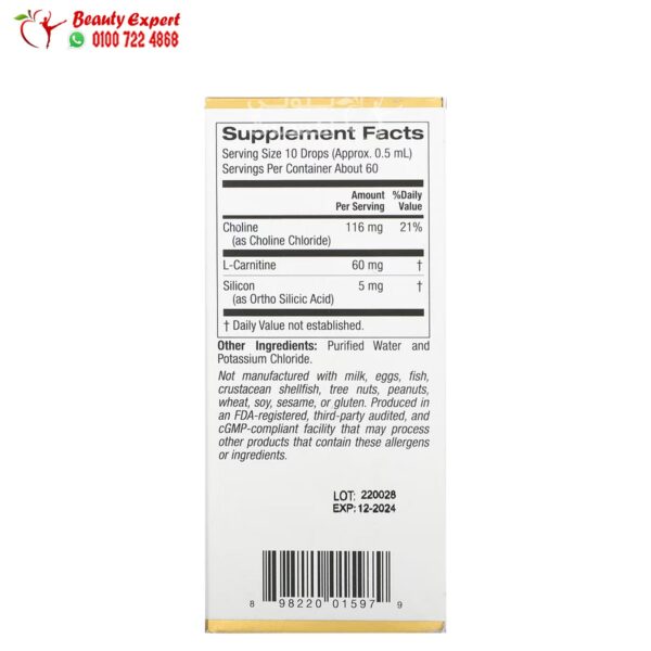 California Gold Nutrition, Choline Silica Complex, 1 fl oz (30 ml) California Gold Nutrition, Choline Silica Complex, 1 fl oz (30 ml)