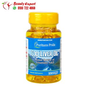 puritan's pride cod liver oil capsules, 415 mg, 100 caps