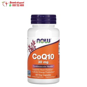 برشام كو انزيم كيو 10 لتحسين صحة القلب 30 ملجم NOW Foods CoQ10 60 كبسولة