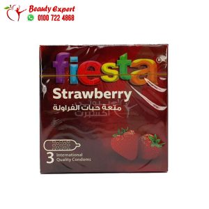 fiesta strawberry Dotted Scented Lubricated Condom