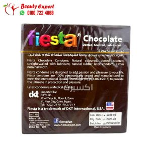 Fiesta chocolate Condoms, Fiesta Chocolate Dotted & flavored Condoms 3 Condoms