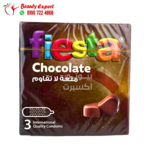 Fiesta chocolate Condoms, Fiesta Chocolate Dotted & flavored Condoms 3 Condoms