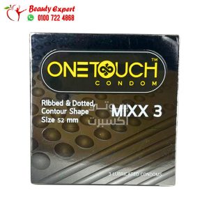 One touch mixx3 condoms - ribbed and dotted condoms - pack of 3