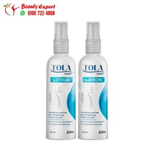 Tola hair lotion 120 ml to treat hair loss and soften - 2 pieces offer