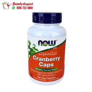 cranberry أقراص التوت البري مع فيتامين ج من ناو فودز لدعم صحة المسالك البولية‏، 100 كبسولة نباتية - Cranberry Caps 100 Veg Capsules