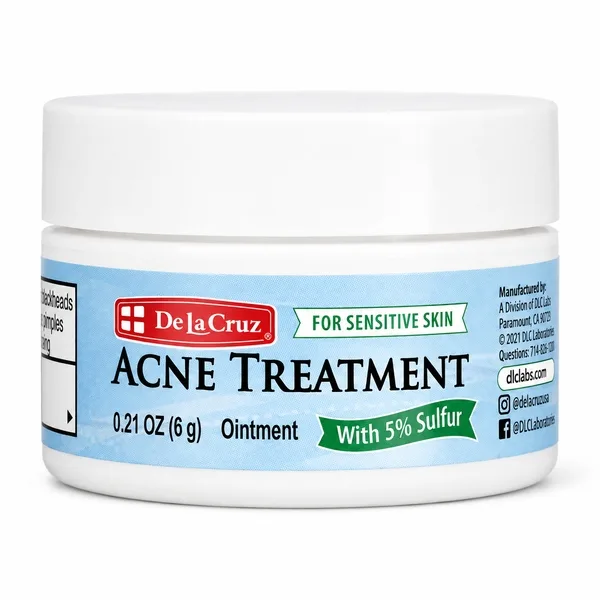 كريم دي لا كروز لعلاج حب الشباب بنسبة 5_ كبريت (6 جم) De La Cruz Acne Treatment with 5_ Sulfur كريم دي لا كروز لعلاج حب الشباب بنسبة 5_ كبريت (6 جم) De La Cruz Acne Treatment with 5_ Sulfur