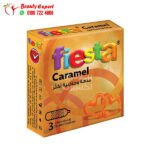 Fiesta Caramel Flavored Condom for Men (3 Pieces) – Safe & Exciting Experience