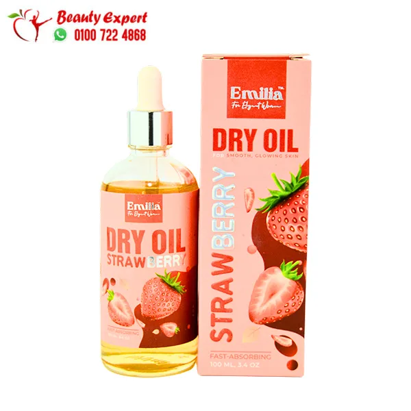 Emilia Dry Oil Massage Oil for Married Women with Arousal Pheromones – Strawberry Scent - Image 1