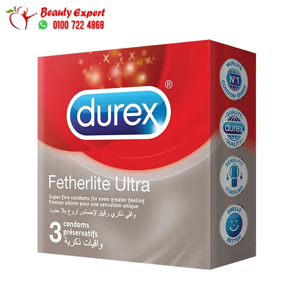 Durex Durex Featherlite Ultra Condoms 3 Pieces for Enhanced Sensation - Image 1