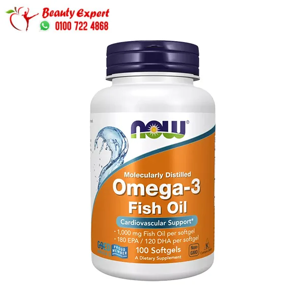Omega-3 Capsules for Memory Improvement and Focus – NOW Foods 180 Capsules - Image 1