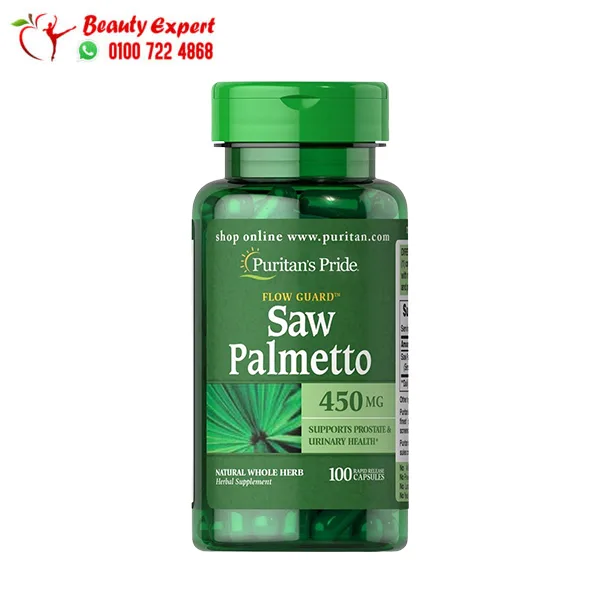 Saw-Palmetto Saw Palmetto Supplement for Prostate Health & Male Pattern Baldness Support for Men – Puritan’s Pride – 100 Capsules - Image 1