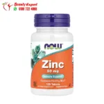 Zinc 50 mg Tablets for General Health NOW Foods