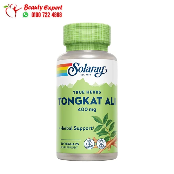 Tongkat Ali 400 mg Plus Herbal Support Tablets Solaray 60 Capsules - Image 1