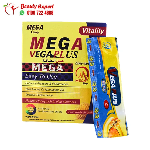 عسل-الطاقة-ميجا-فيجا-بلس-10-ساشيت-للرجال-Mega-Vega-Plus عسل الطاقة ميجا فيجا بلس