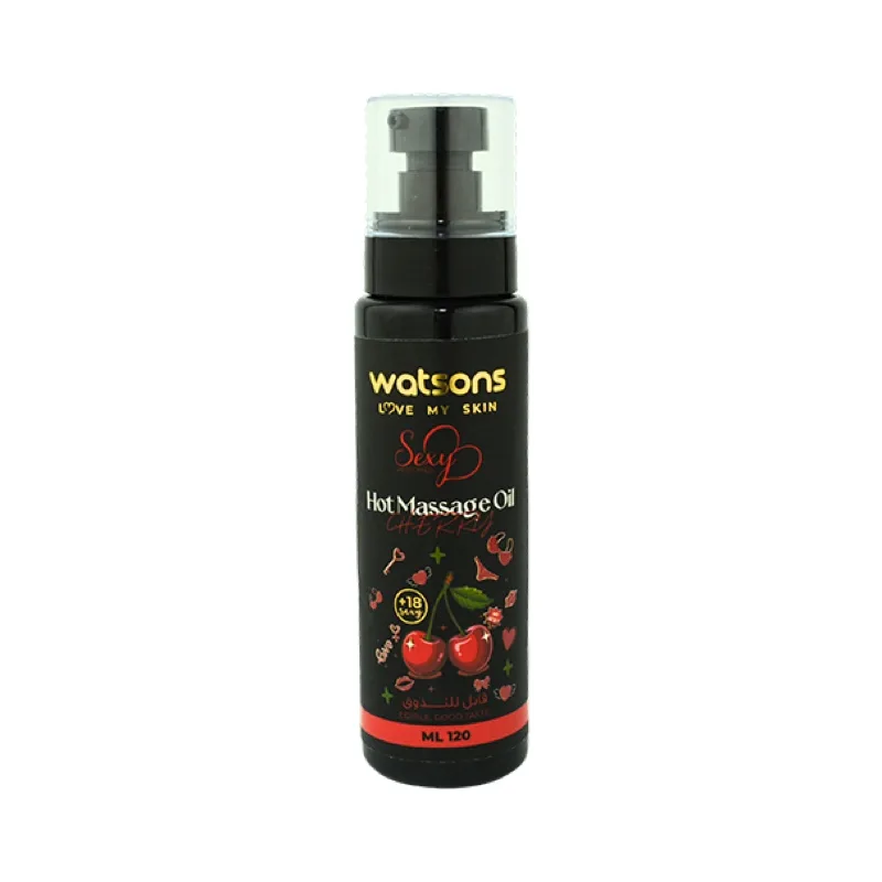 زيت مساج عطري بطعم الكرز 120 مل من واتسون - Watsons Hot Massage Oil Cherry 120 ml - CI590 زيت مساج عطري بطعم الكرز 120 مل من واتسون